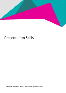 Presentation Skills - Manchester Metropolitan University