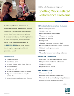 Spotting Work-Related Performance Problems