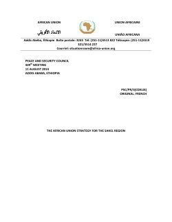 AFRICAN UNION UNION AFRICAINE UNI&Atilde;O AFRICANA Addis