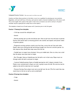 YVA Sample Practice Format - YMCA of Metropolitan Chattanooga