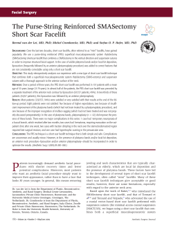 The Purse-String Reinforced SMASectomy Short Scar Facelift