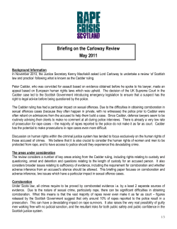 Briefing Paper on Carloway Review