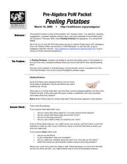 Peeling Potatoes - The Math Forum @ Drexel