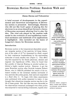 Brownian Motion Problem: Random Walk and Beyond