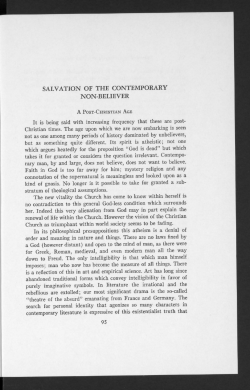 salvation of the contemporary non-believer