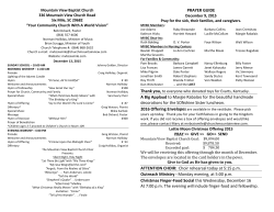 PRAYER GUIDE A Big Applaud to Margie Rabalais for the beautiful