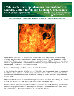Spontaneous Combustion Fires