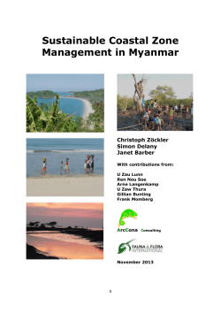 Sustainable Coastal Zone Management in Myanmar
