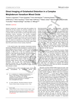 COMMUNICATION Direct Imaging of Octahedral Distortion in a