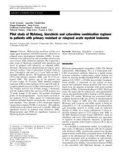 Pilot study of Mylotarg, idarubicin and cytarabine