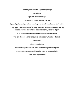 Dan Maughan`s Winter Sugar Patty Recipe Ingredients: 5 pounds