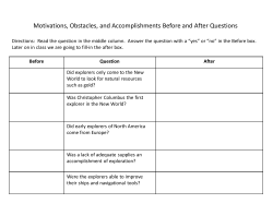 Motivations, Obstacles, and Accomplishments Before and After