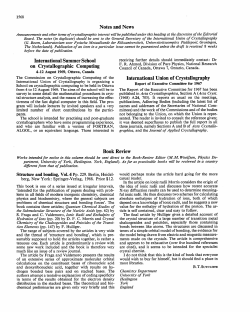 Structure and Bonding - IUCr Journals