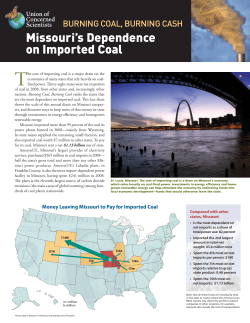 Burning Coal, Burning Cash - Union of Concerned Scientists