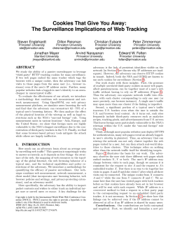 Cookies That Give You Away: The Surveillance