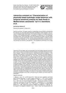 Interactive comment on &ldquo;Characterization of physically based