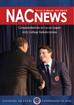 NAC NEWS T3W10 2015 - Nowra Anglican College