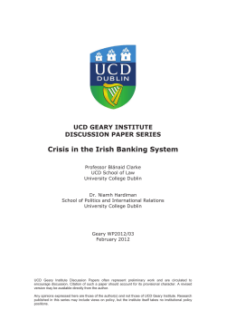 Crisis in the Irish Banking System