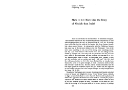 Mark 4: 12: More Like the Irony of Micaiah than Isaiah