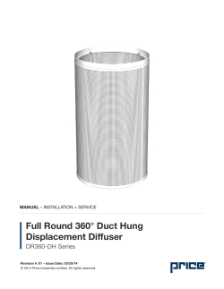 Full Round 360&deg; Duct Hung Displacement Diffuser