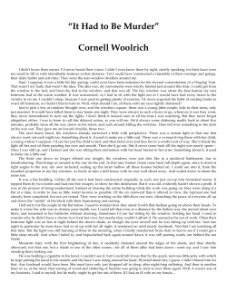 “It Had to Be Murder” Cornell Woolrich