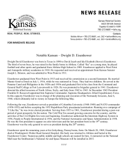 Notable Kansan &ndash; &ndash; Dwight D. Eisen nhower