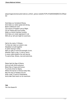 Ghana National Anthem - Embassy of Ghana