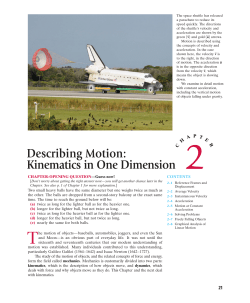 Describing Motion: Kinematics in One Dimension 2C