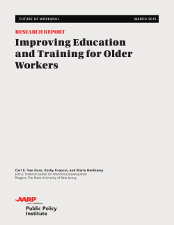 Improving Education and Training for Older Workers