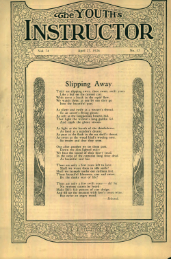 THEY are slipping away, these sweet, swift Like a leaf on the current