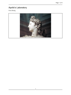 Apollo`s Laboratory