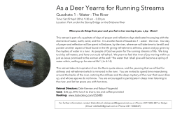 As a Deer Yearns for Running Streams