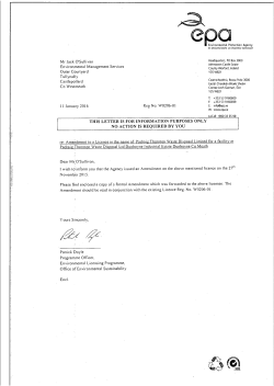 Letter to Third Party - Re IE Amendment