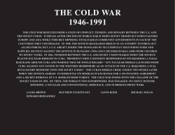 THE COLD WAR 1946-1991 - Faces of Freedom Veterans Memorial