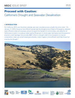 California`s Drought and Seawater Desalination