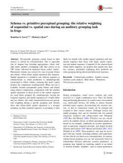 Schema vs. primitive perceptual grouping: the relative weighting of