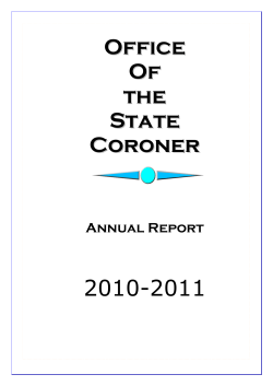 Annual Report 2010/11  - Coroner`s Court of Western Australia