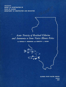 Acute toxicity of residual chlorine and ammonia to some native