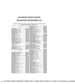 BLOSSOM WHITE PAGES (BLOSSOM TELEPHONE CO)