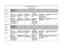 TAPT Conference Workshop Sessions