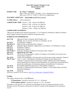 Lab Syllabus - University of Minnesota Duluth