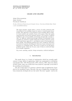 GEARS AND GRAPHS J&oacute;zef Wojnarowski Jerzy Kopeć Stanisław