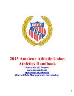 2013 Amateur Athletic Union Athletics Handbook