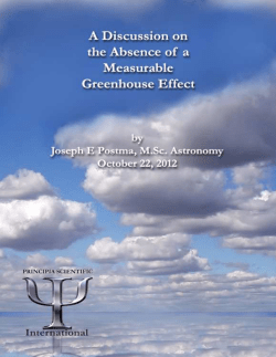 Absence Of A Measurable Greenhouse Effect