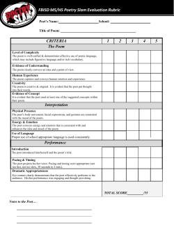 Poetry Slam Rubric