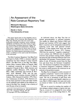 Role Construct Repertory Test