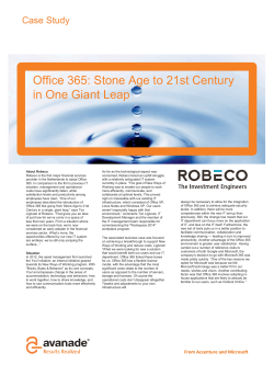 Office 365: Stone Age to 21st Century in One Giant Leap