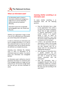 Information Asset factsheet