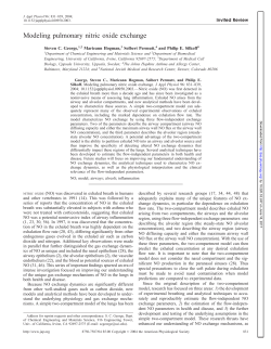 Modeling pulmonary nitric oxide exchange