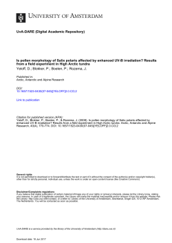 Is pollen morphology of Salix polaris affected by - UvA-DARE